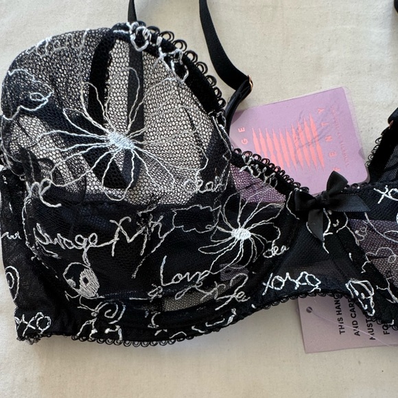 Savage x Fenty By Rihanna Dear Diary Embroidered Unlined Bra - Picture 4 of 8